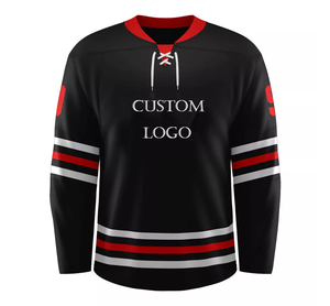 Camiseta con estampado de sublimación de manga larga de gran tamaño para hombre de alta calidad, nueva camiseta de equipo de hockey sobre hielo para hombre - Product Image 1