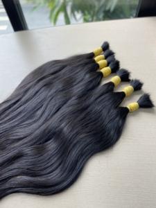 ผมต่อผมมนุษย์บริสุทธิ์เวียดนามยาวสีดำตรงธรรมชาติ100กรัมผมตรงทุกสีขายส่ง - Product Image 4