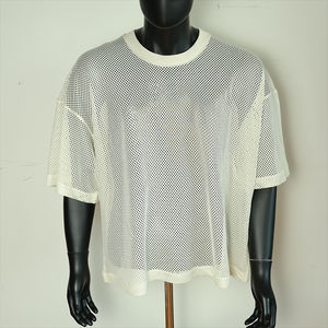 Camiseta de malla transpirable OEM para hombre, estilo urbano, personalizada, deportiva, de fútbol, con corte cropped y holgado, camiseta de malla de fútbol. - Product Image 1