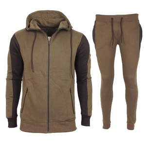 Conjunto Deportivo Unisex de Invierno, Informal, Estampado Sólido, 100% Algodón, con Capucha, Transpirable, con Cordón, Resistente al Viento y al Agua, Talla Grande para Hombre - Product Image 1