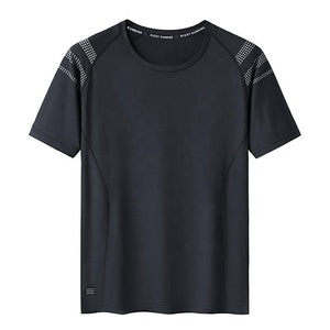 เสื้อยืดผู้ชายแฟชั่นฤดูร้อนสำหรับกิจกรรมกลางแจ้ง แขนสั้น แห้งเร็ว ระบายอากาศได้ดี ผลิตจากผ้าฝ้ายถัก 100% พิมพ์ลายด้วยเทคนิคฮีททรานเฟอร์ - Product Image 1