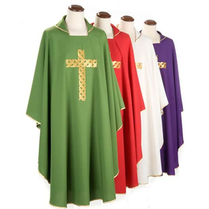 Étole chasuble en or 2025 sur mesure pour l'église catholique conception de broderie de haute qualité nouveau pour prêtre ou père - Product Image 2