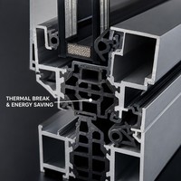 Fenêtre coulissante moderne en alliage d'aluminium, fenêtre en verre minimaliste pour un espace de vie luxueux