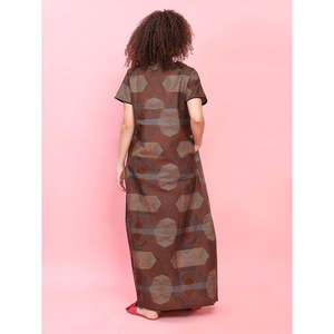 Peignoir pour femme 100 % coton ultra-doux, brodé, à manches courtes, style décontracté, confortable, avec poche, pour usage domestique, offre ODM - Product Image 5