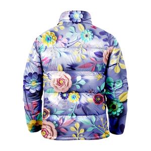 Vestes matelassées pour hommes personnalisées, col montant, impression par sublimation, coupe-vent, fermeture éclair chauffante, taille plus, veste à bulles pour hommes - Product Image 5