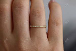 Anillo de Compromiso con Diamante Cultivado en Laboratorio, Anillo de Boda Eternity Único, Joyería Elegante al por Mayor para Mujer, Fabricante en India - Product Image 3