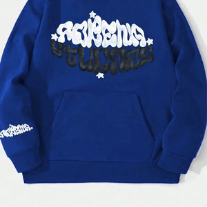 Tendance Hommes Saint Pull À Capuche Imprimé/Style Fermeture Éclair En Tissu Respirant Et Confortable Coton/Polyester Polaire Thermique - Product Image 3