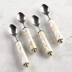 Cuillère à mesurer à poignée blanche tendance Cuillère de mariage de l'Inde Idéal pour les ustensiles de cuisine d'hôtel Utilisation de table et de salle à manger - Product Image 3