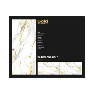 Élégant carrelage en porcelaine grand format en pierre frittée brillante de 600x1200mm et carrelage en porcelaine pour sol d'hôtel - Product Image 1