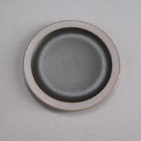 Vaisselle en mélamine noire de style européen moderne, durable, pour restaurants et fêtes, de qualité alimentaire, sûre et saine