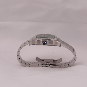 Luxurious Customized Green Square Design Dial Moissanite Diamond Studded Date Function <b>Watch</b> Quartz <b>Watch</b> <b>for</b> Men and <b>Women</b> - Product Image 4