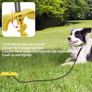 Jouets à mâcher en corde pour chien écologiques et modernes, 2 en 1, câble de fixation et piquet avec une conception durable - Product Image 3