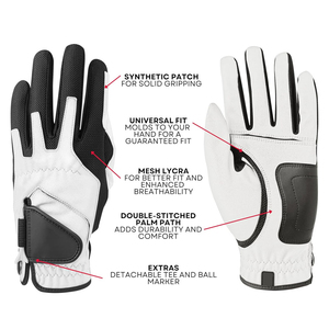 Gants de golf pour hommes golfeurs gauchers Raingrip en temps chaud et humide Valeur 6 Pack All Weather Performance en peau de mouton - Product Image 3