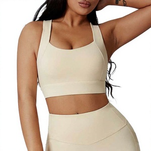 Soutien-gorge de sport pour femme, dernière mode, haute qualité, logo personnalisé, tissu côtelé, taille adulte, pour la gym et l'entraînement. - Product Image 1