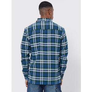 เสื้อลายตารางสีฟ้าและสีขาวสำหรับผู้ชายเสื้อลำลองสีขาวขุ่นแบบสั่งทำ - Product Image 3