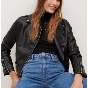 เสื้อแจ็คเก็ตหนังแกะเย็บติดกันสำหรับผู้หญิง-เนื้อผ้ามีสไตล์-ลุคโดดเด่นไม่ซ้ำใคร - Product Image 1