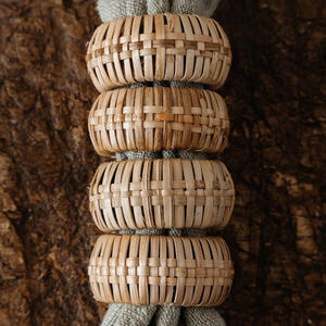 Anillos y Porta Servilletas Redondos de Ratán Bohemio Hechos a Mano para Decoración de Mesas de Boda, Se Acepta OEM, Venta al Por Mayor desde Vietnam, HNH CRAFT - Product Image 1