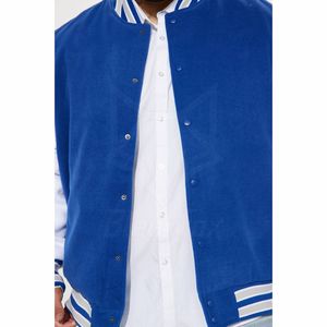 OEM Vente en gros Personnalisable Chenille Broderie Laine Manches Stand Letterman Vintage Baseball Bomber Hiver Respirant Coupe-vent - Product Image 2