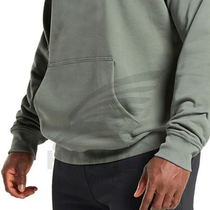 เสื้อฮู้ดเก็บอุณหภูมิแบบสวมหัวของผู้ชายผ้าฝ้าย100% ระบายอากาศได้ดีพื้นฐานฤดูหนาวกำหนดเองได้ - Product Image 5