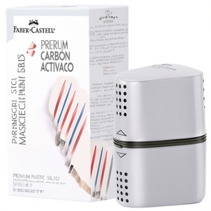 Sacapuntas Triple de Plástico Plateado de Primera Calidad para Minas Triangulares de Faber-Castell - Product Image 2
