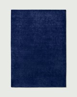 Personnalisable Moderne Minimaliste Nouvelle-Zélande Laine Main Loom Tapis Bleu Marine Solide Couleur Lavable Rectangulaire Tapis