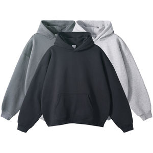 Sudadera con Capucha para Hombre, al por Mayor, 350 g/m², Gruesa, sin Cordones, Unisex, de Algodón, Felpa Francesa, Talla Grande - Product Image 1