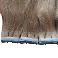 Extensions de cheveux vierges vietnamiens à bandes adhésives, double trame, ultra-lisses, Fumi Yaki, haute qualité, vente en gros, ondulations naturelles, ondulations aquatiques