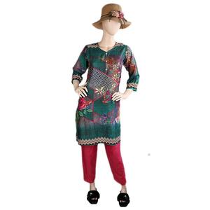 Traje de dos piezas estampado para mujer - Multicolor - Product Image 4
