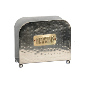 Vintage Metal Napkin <b>Holder</b> Rectangle Design Silver Coated with <b>Hammered</b> Finished Best Quality for Kitchen and Bathroom Use - Product Image 6