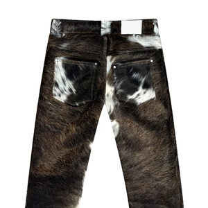 Pantalon en cuir de vachette unisexe de haute qualité, service OEM/ODM personnalisé, quantité en gros, pantalon en cuir de vachette pour homme - Product Image 5