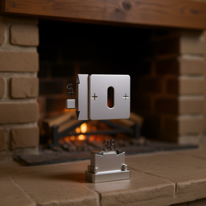 Ensemble de rosettes en aluminium Dublin 1124/843KV/843KVS F249 carré OB DIN Gauche/Droite D/D HOPPE pour ensembles de cheminées et accessoires - Product Image 3