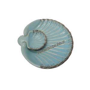 Plateau de vaisselle en céramique créative de bonne qualité en gros Hôtel en céramique plats et assiettes pour servir des collations - Product Image 1