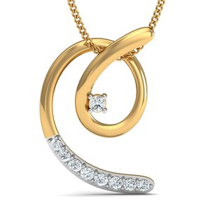 Hot Selling Zircon Pendant Minimalist Swirl Necklace Boho Brass Jewelry For Women 18k Gold Plated Geometric Charm Wholesale/OEM - Product Image 1