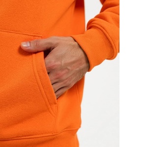 เสื้อฮู้ดแบบมีซิปสำหรับผู้ชายผ้าฝ้าย100% แขนยาวผ้าคอตตอนสีทึบทึบทึบทึบแขนยาว - Product Image 5