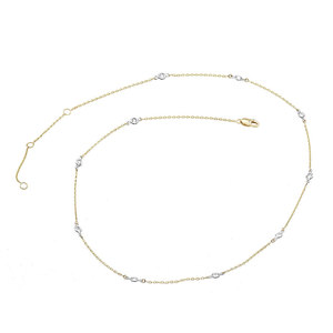 Collier Station ajustable en or jaune 14 carats 0,5 ct pour femme Bijoux élégants au mètre - Product Image 2