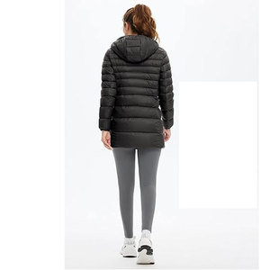 Meilleur design Veste polaire d'hiver pour femmes Nouvel arrivage Manteaux à bulles respirants personnalisés Tissu en toile tricoté Motif solide Capuche - Product Image 2