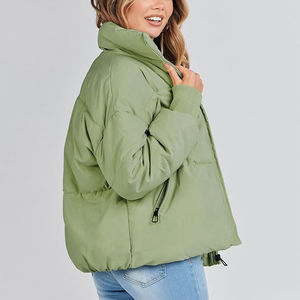 Chaqueta Acolchada de Lona Estampada Transpirable para Mujer, Elegante, Ligera, Cálida para Invierno, Moderna, Personalizable OEM - Product Image 6