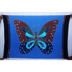 Pareos Hawaianos Pintados a Mano 100% Rayón de Alta Calidad, Ropa de Playa Personalizada al por Mayor, Cubierta para las Islas del Pacífico Asiático HPGU014-01-180 - Product Image 1