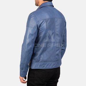 2024 Top Selling Men's Slim <b>Winter</b> <b>Leather</b> <b>Jacket</b> Customized Design with High Street Style Biker <b>Jacket</b> - Product Image 4