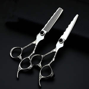 ที่ขายดีที่สุดกรรไกรกันชน 440C กรรไกรตัดผมเยอรมนีตัดผม 6 นิ้วซ้ายมือตัดผมกรรไกรผม - Product Image 1