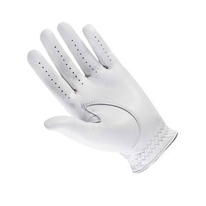 Best Selling Mudassar Sports Men Left Hand Adult Full-Finger Lightweight Non-Slip Customizable Golf <b>Gloves</b> White Genuine Leather - Product Image 5