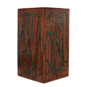Urna de madera fractal ecológica, arte hecho a mano para recuerdos preciados, urnas de cremación de recuerdo conmemorativo para cenizas humanas - Product Image 1