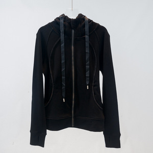 Ladies' Athletic Print Yoga Wear Hoodie Hooded Sports Top Seamless Long-Sleeved <b>Zipper</b> <b>Jacket</b> - Product Image 2