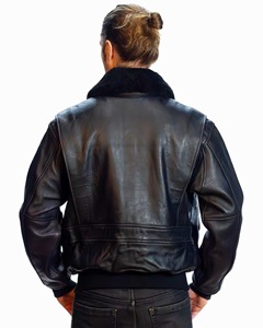 Vente en gros Blouson aviateur noir de haute qualité personnalisé Marque privée Vol pour hommes Fabricant - Product Image 4