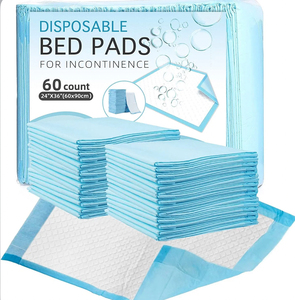 Almohadillas desechables para cama, para incontinencia, impermeables, de alta absorción, 60 unidades, 24 x 36 pulgadas - Product Image 1