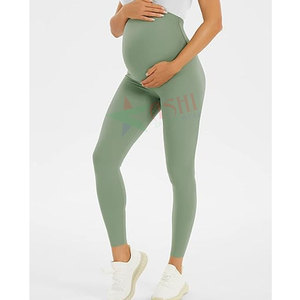 Leggings de maternité solides pour femmes enceintes - Pantalons de yoga et de fitness respirants à séchage rapide - Fournisseur d'usine - Product Image 3