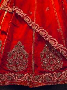 เสื้อ Lahenga Choli ปักลายสำหรับสตรี,เสื้อทำงานปักลายสไตล์ญี่ปุ่นสำหรับเจ้าสาว - Product Image 5