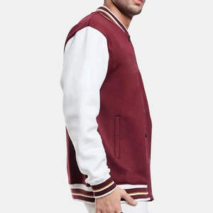 Wholesale Custom Men's Baseball <b>Jacket</b> with Wool Sleeves 4XL Varsity Letterman <b>Jacket</b> Custom Printed Embroidered Design <b>Winter</b> - Product Image 3
