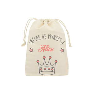 Sac cadeau de noël sac à cordon toile à la main personnalisé coton doux naturel couleur unie coton sacs-cadeaux avec cordon de serrage - Product Image 1