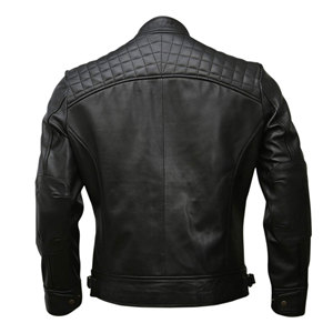 Blouson aviateur en cuir enduit pour homme, style urbain, hiver, fermeture éclair, col montant, capuche, service OEM, poches décontractées sur le devant - Product Image 6